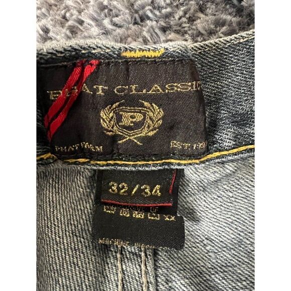 Vintage Phat Classics Baggy Loose Skater Denim Jeans Size 32x34 - Picture 4 of 6